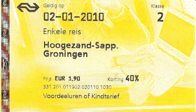 Papieren treinkaartje